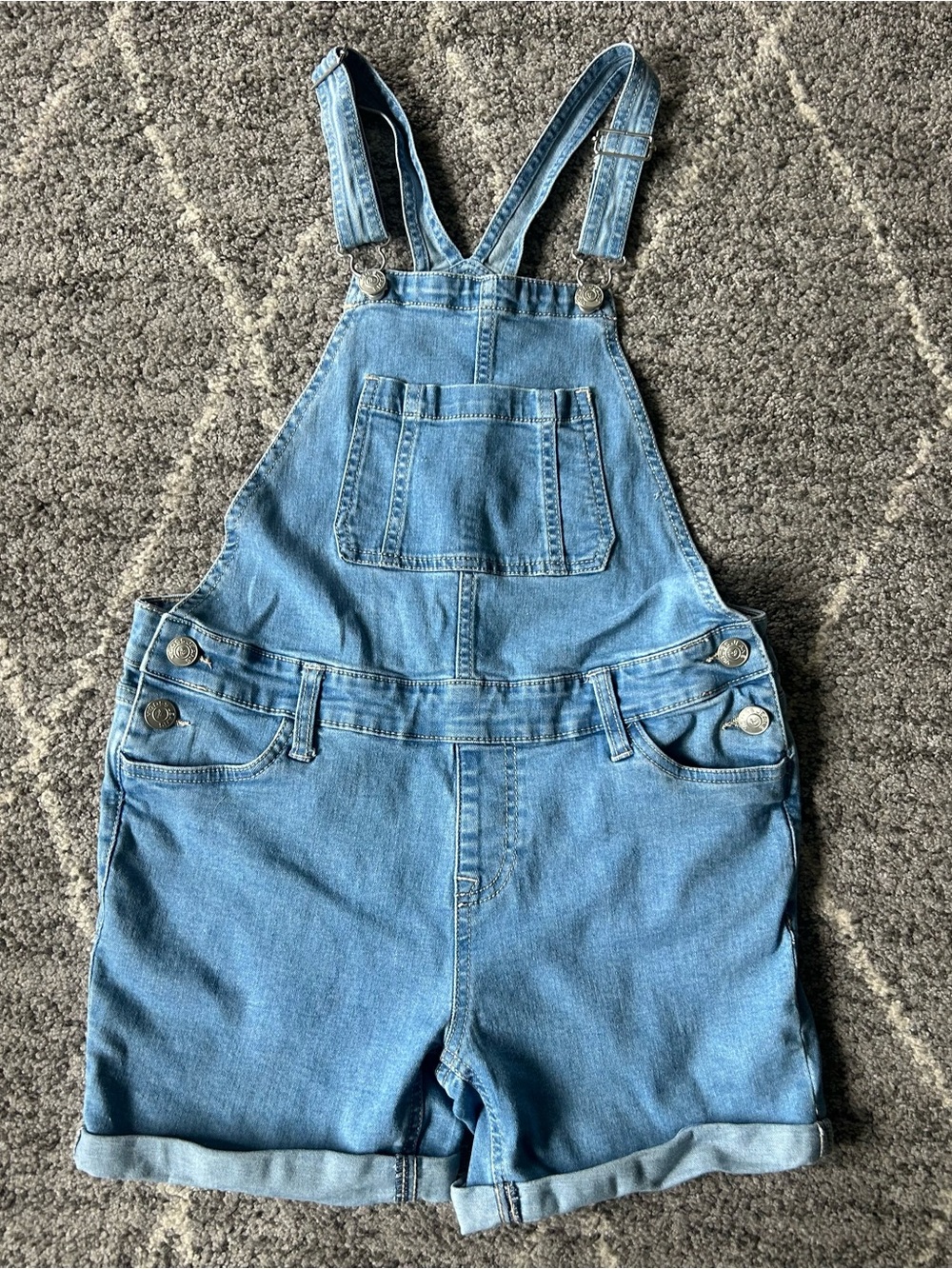 Vigoss Light Blue Denim Short Overalls for girls 12/14